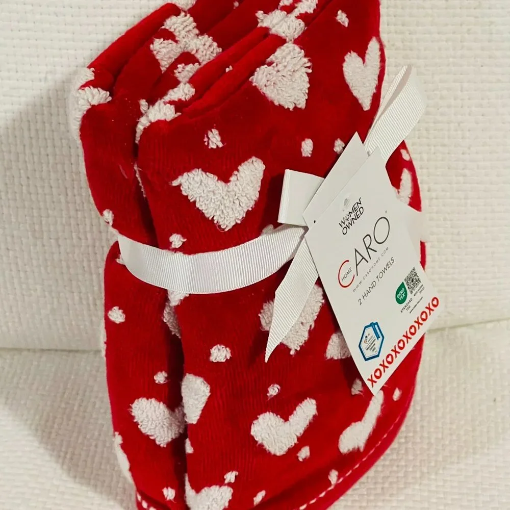 Caro Home Lighthearted Hand Towels 2 Pack